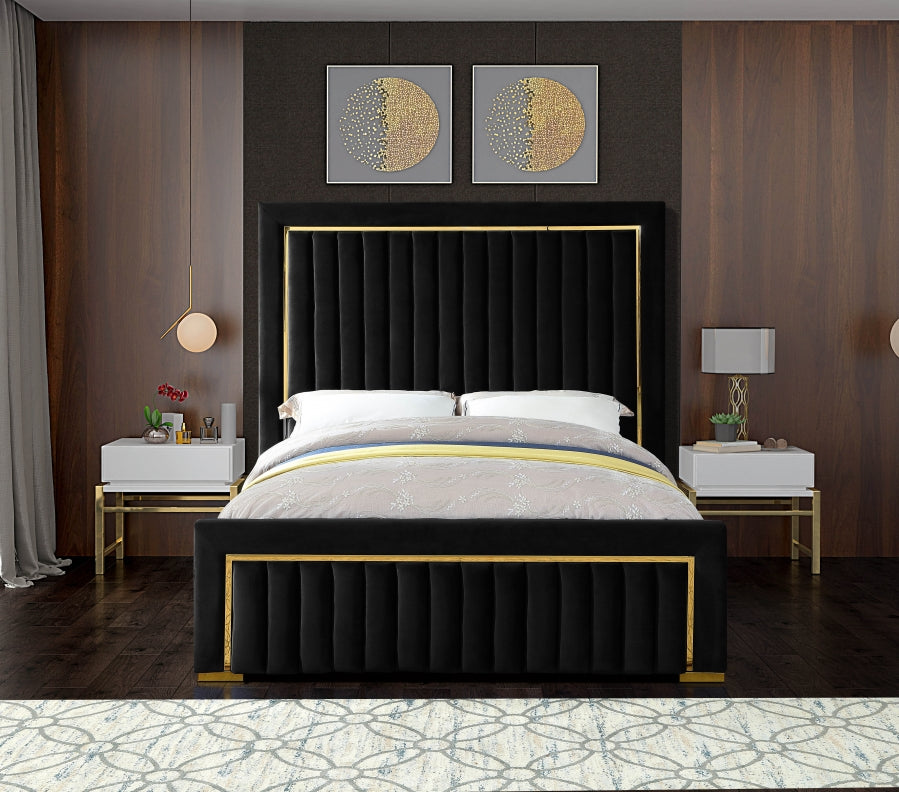 Grand lit en velours Dolce