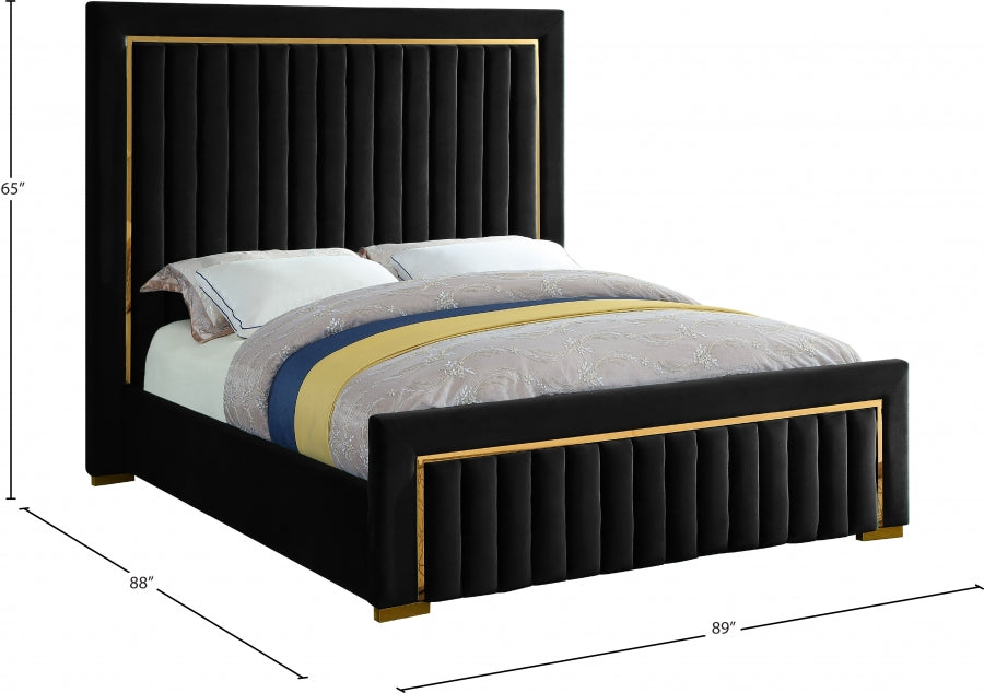 Grand lit en velours Dolce