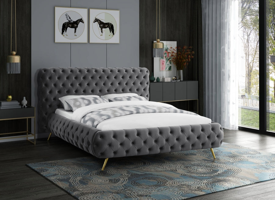 Lit en velours Delano