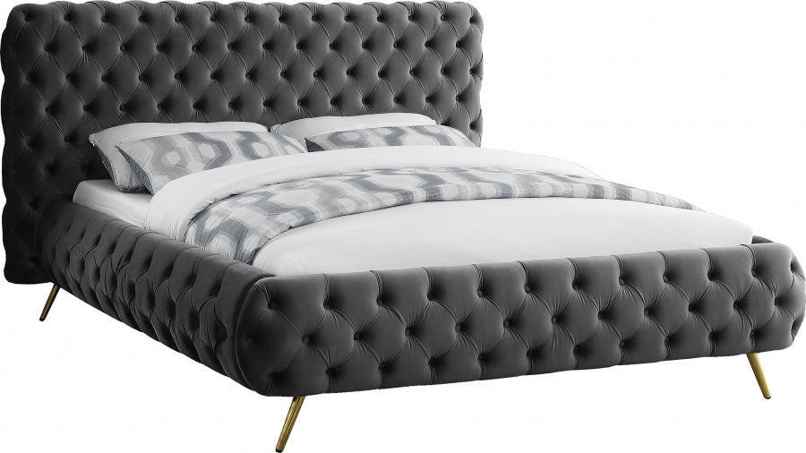 Lit en velours Delano