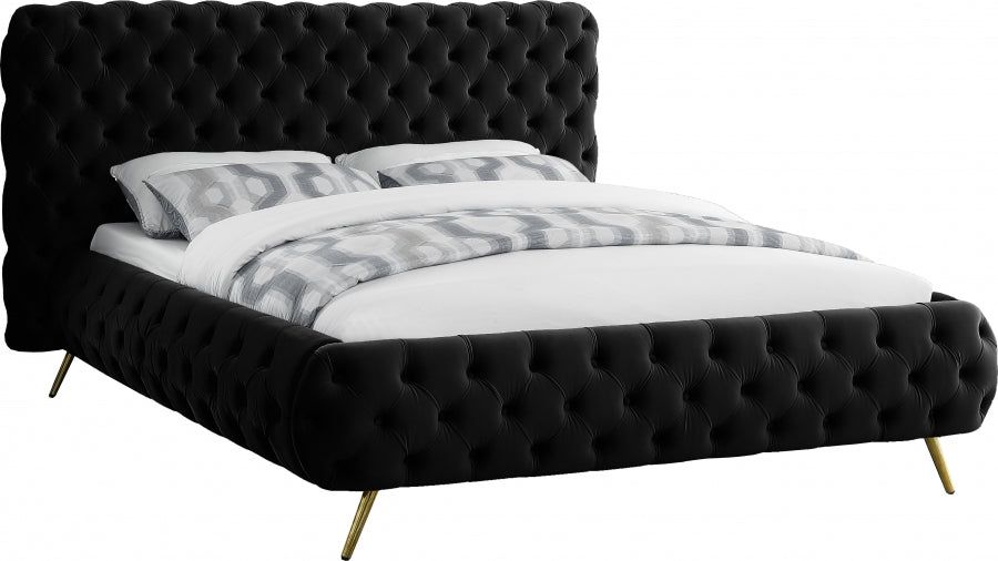 Lit en velours Delano
