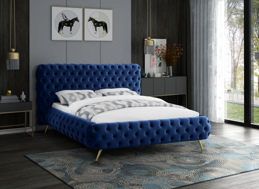 Lit en velours Delano