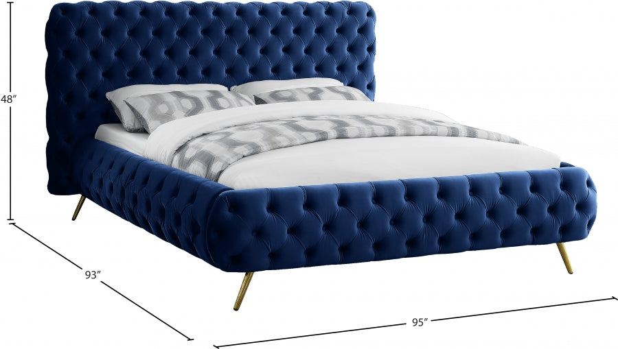 Lit en velours Delano
