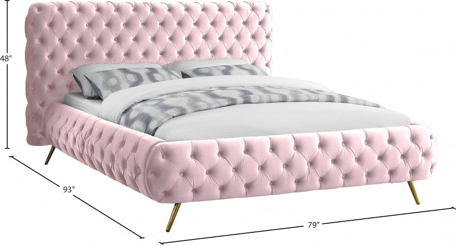 Lit en velours Delano