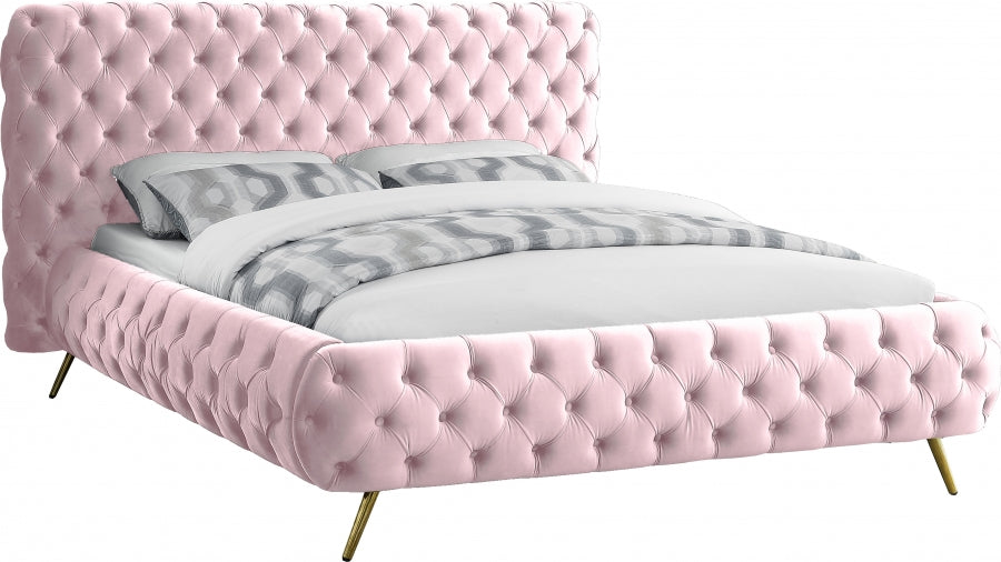 Lit en velours Delano