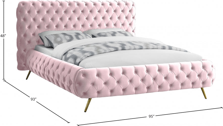 Lit en velours Delano