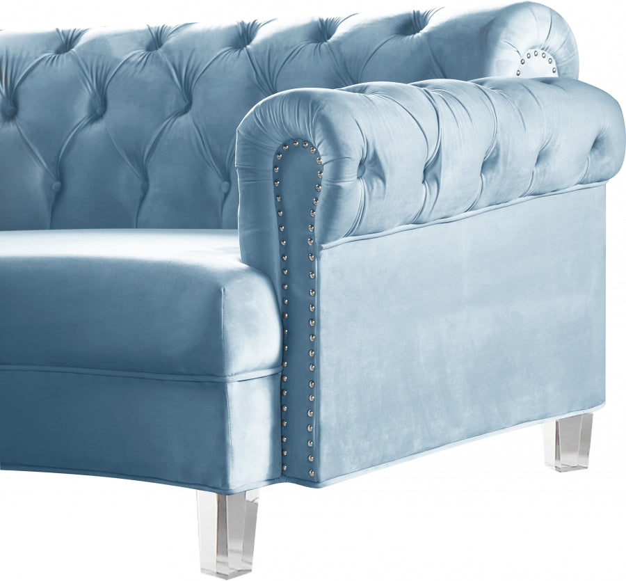Sectionnel modulaire en velours Anabella