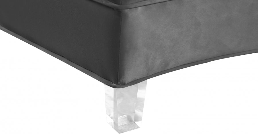 Sectionnel modulaire en velours Anabella