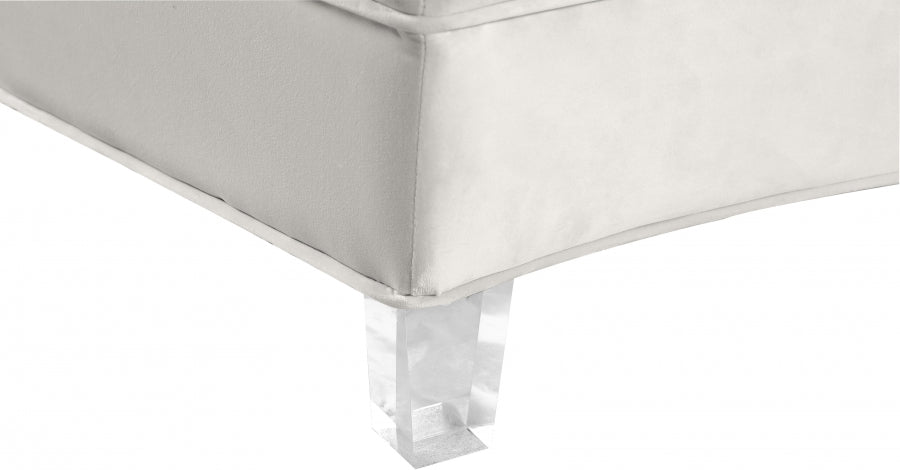 Sectionnel modulaire en velours Anabella