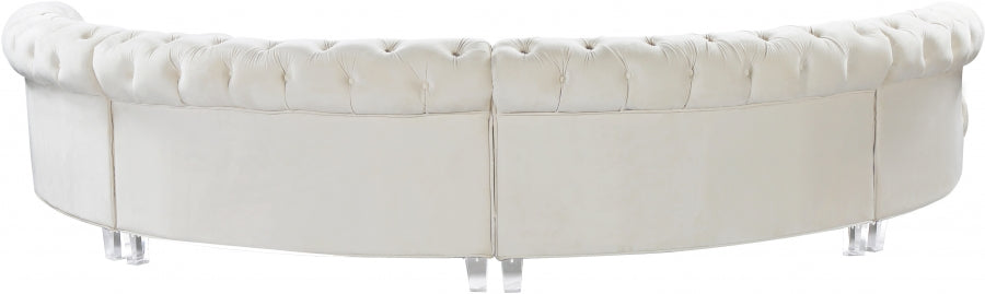 Sectionnel modulaire en velours Anabella