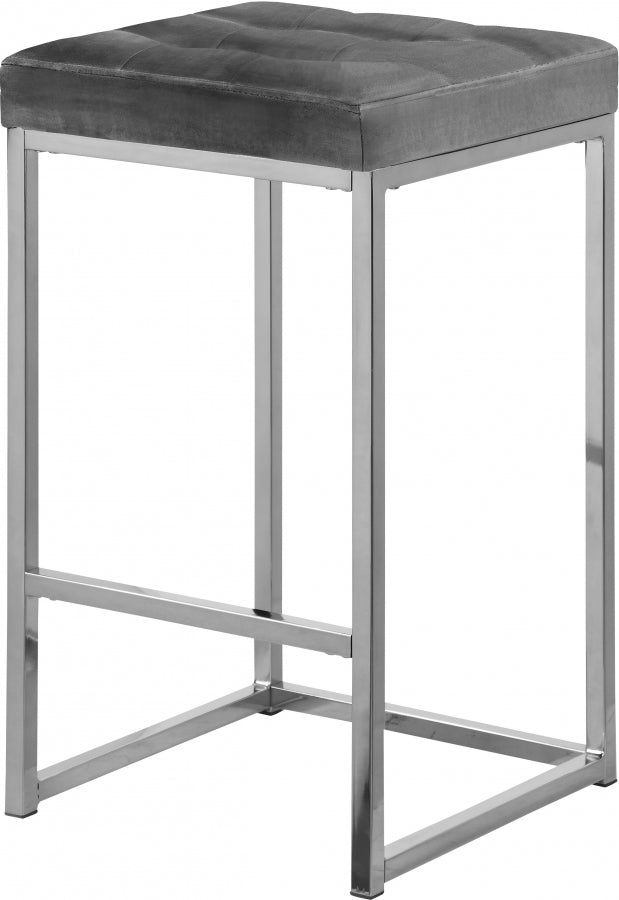 Tabouret de comptoir en velours Nicola