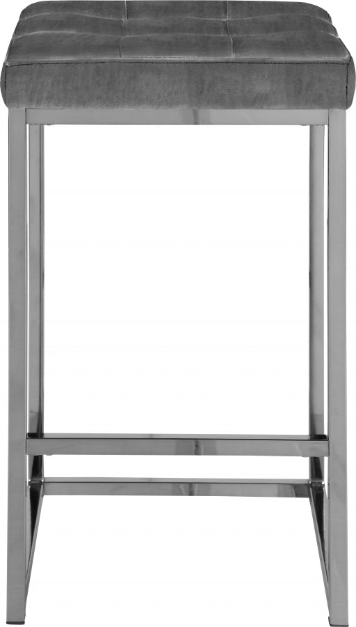 Tabouret de comptoir en velours Nicola