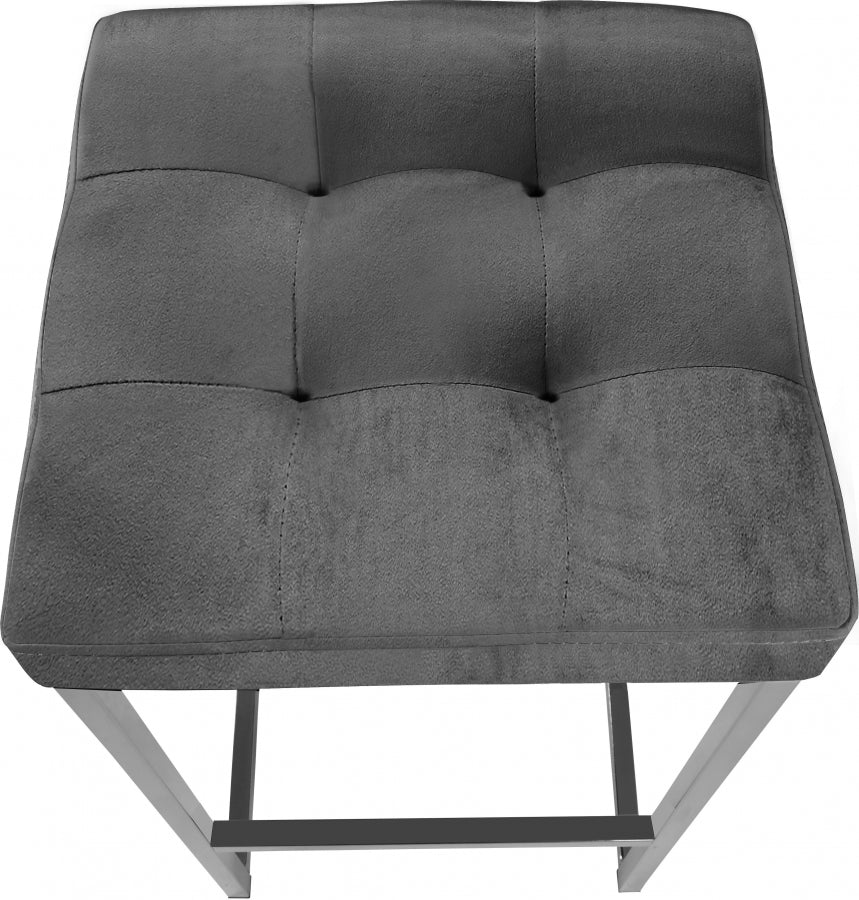 Tabouret de comptoir en velours Nicola