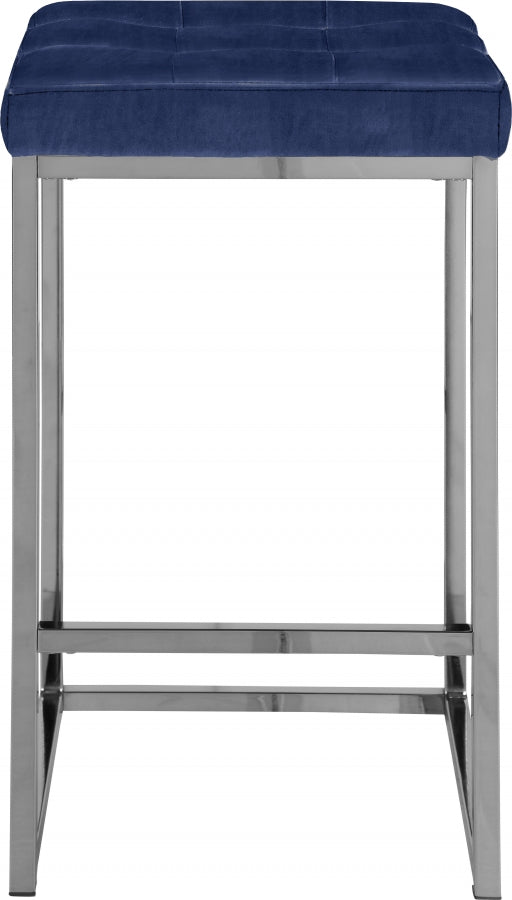 Tabouret de comptoir en velours Nicola