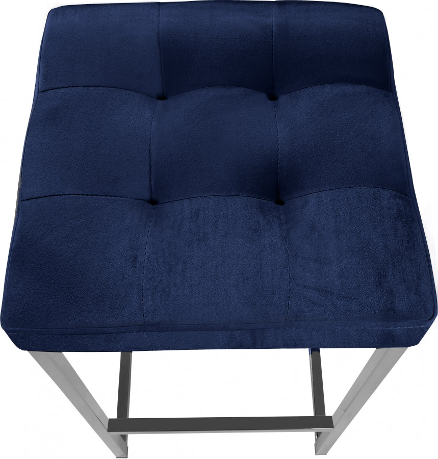 Tabouret de comptoir en velours Nicola