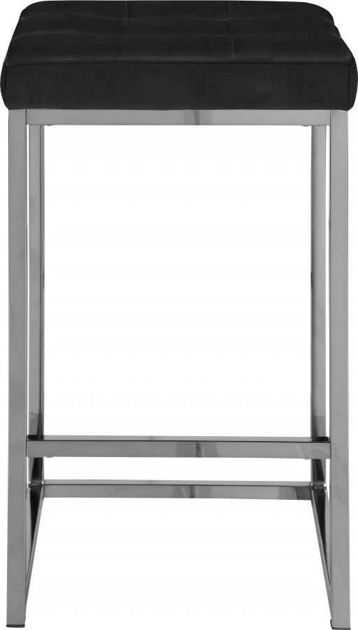 Tabouret de comptoir en velours Nicola