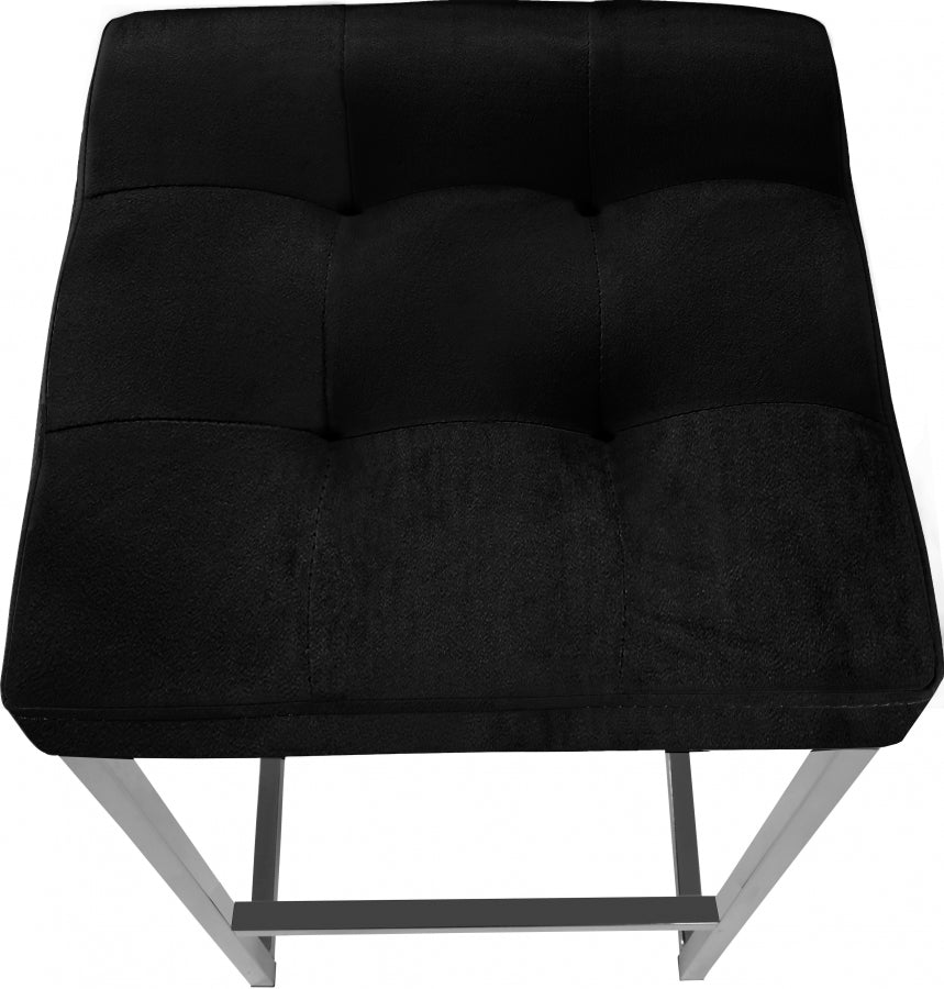 Tabouret de comptoir en velours Nicola