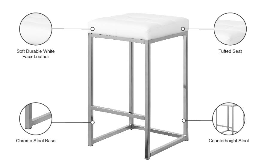 Tabouret de comptoir en similicuir Nicola