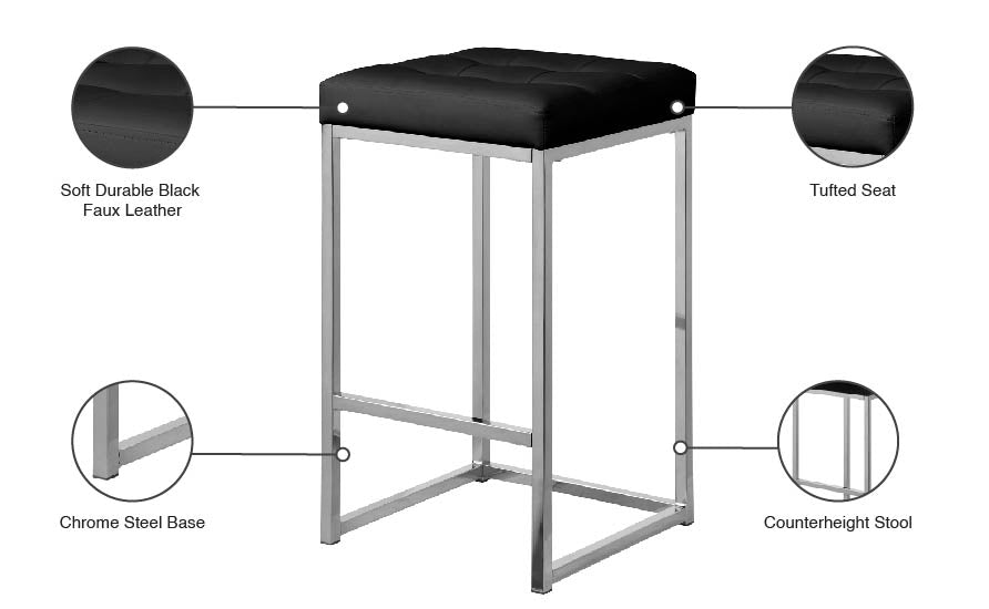 Tabouret de comptoir en similicuir Nicola