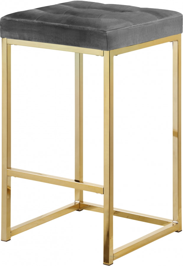 Tabouret de comptoir en velours Nicola