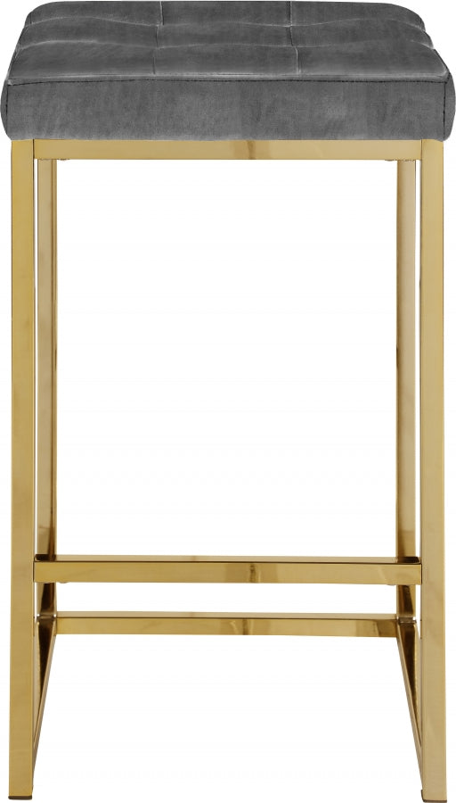Tabouret de comptoir en velours Nicola