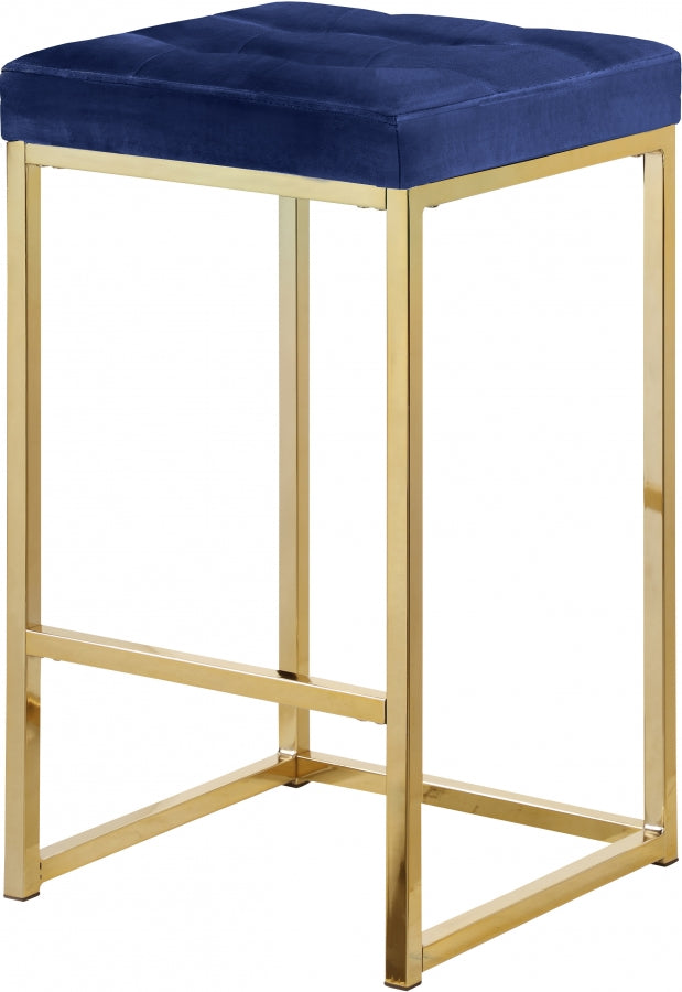 Tabouret de comptoir en velours Nicola