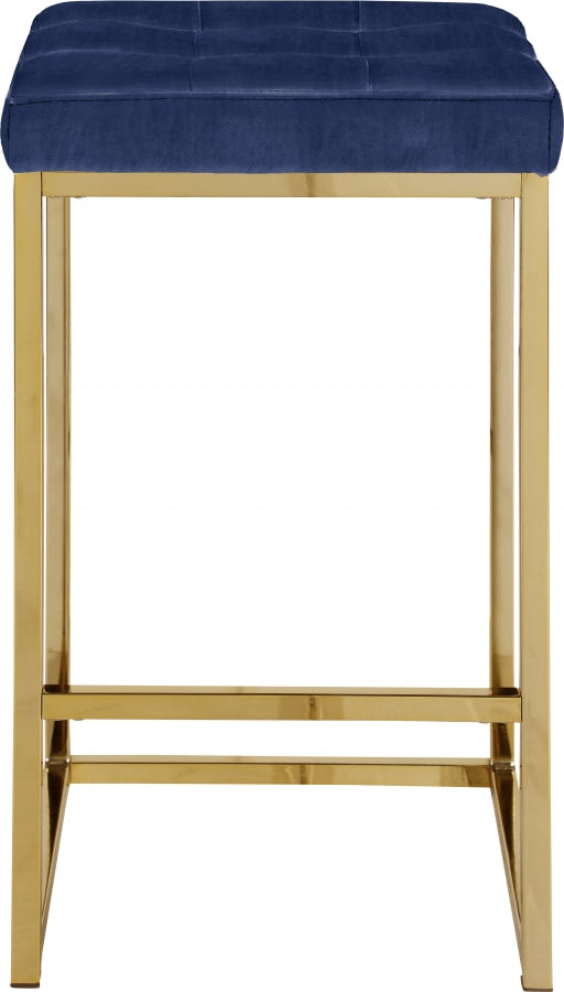 Tabouret de comptoir en velours Nicola