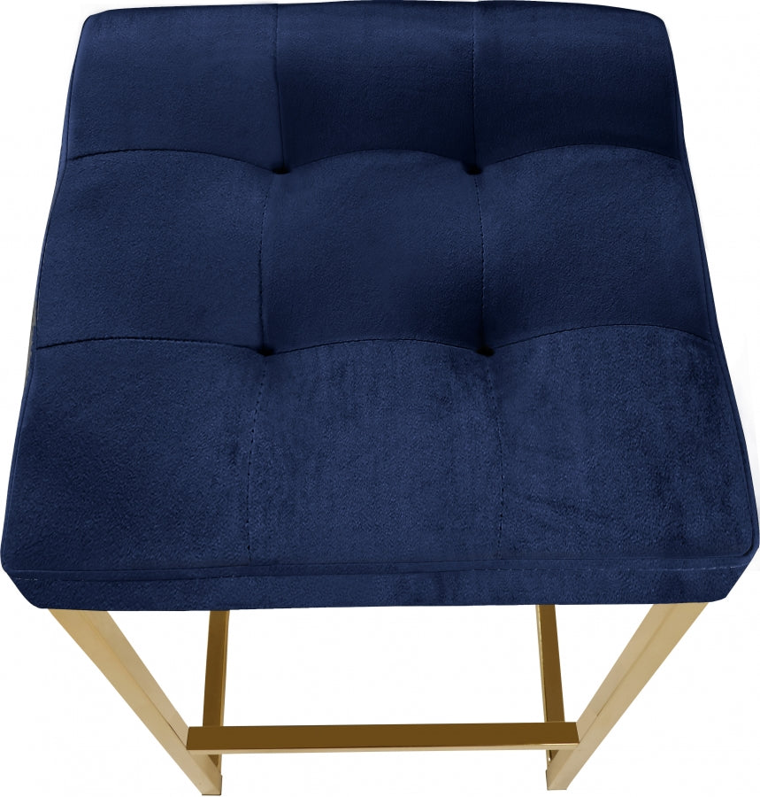 Tabouret de comptoir en velours Nicola