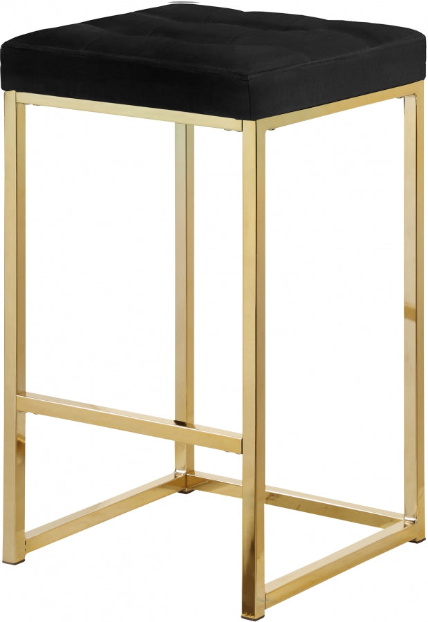 Tabouret de comptoir en velours Nicola