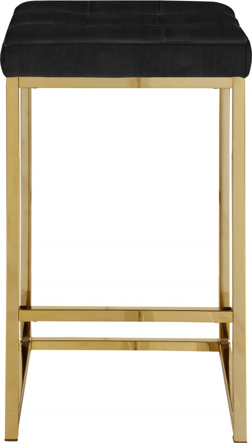 Tabouret de comptoir en velours Nicola