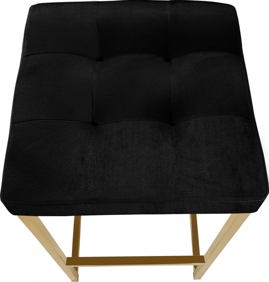 Tabouret de comptoir en velours Nicola