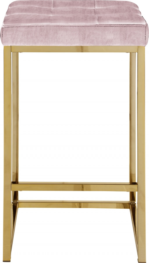 Tabouret de comptoir en velours Nicola