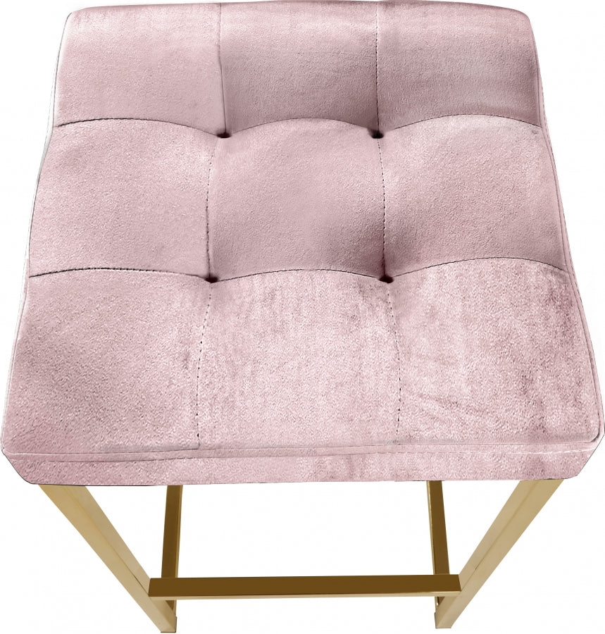 Tabouret de comptoir en velours Nicola