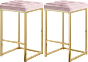 Tabouret de comptoir en velours Nicola