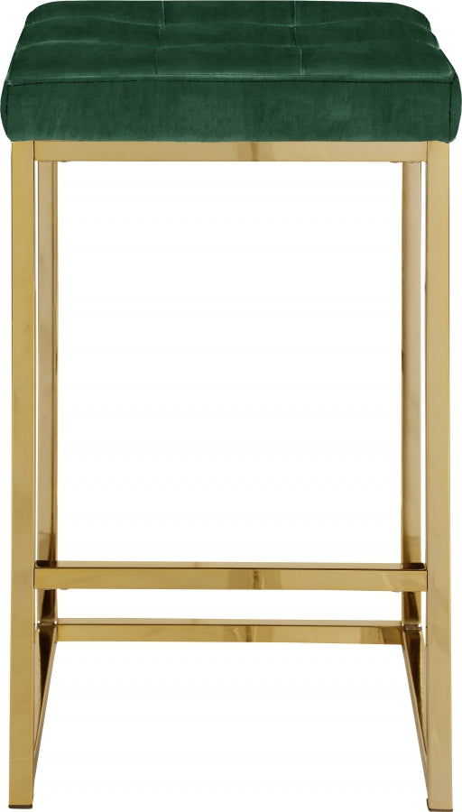 Tabouret de comptoir en velours Nicola