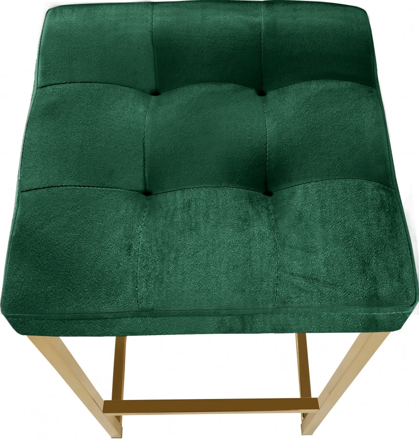 Tabouret de comptoir en velours Nicola