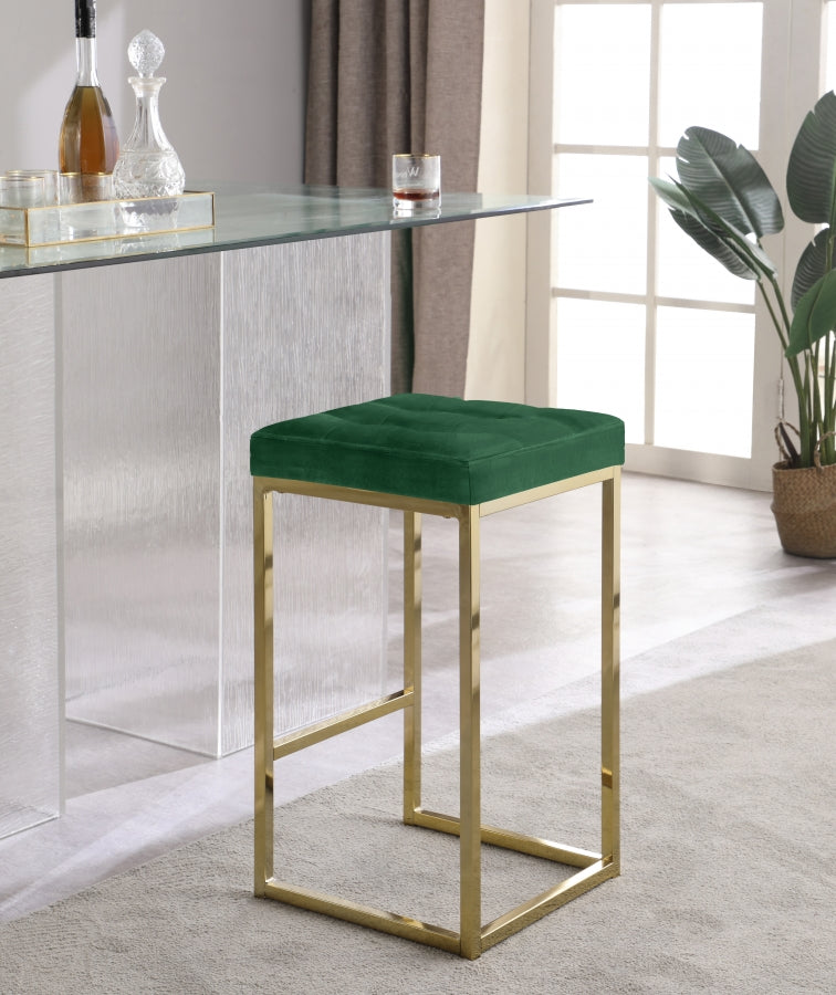 Tabouret de comptoir en velours Nicola