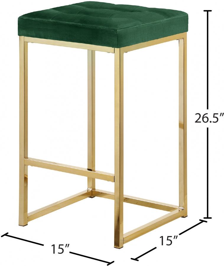 Tabouret de comptoir en velours Nicola