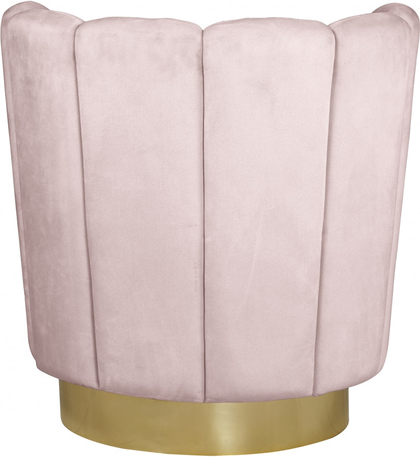 Chaise d'appoint en velours Lily