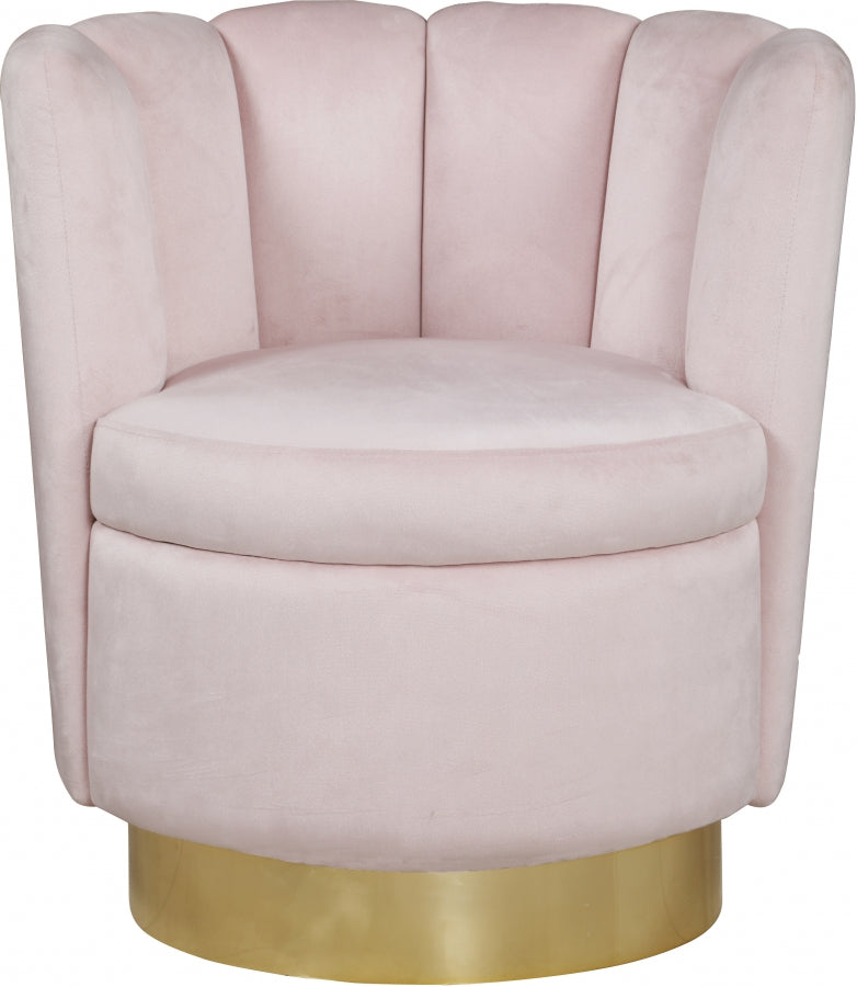 Chaise d'appoint en velours Lily