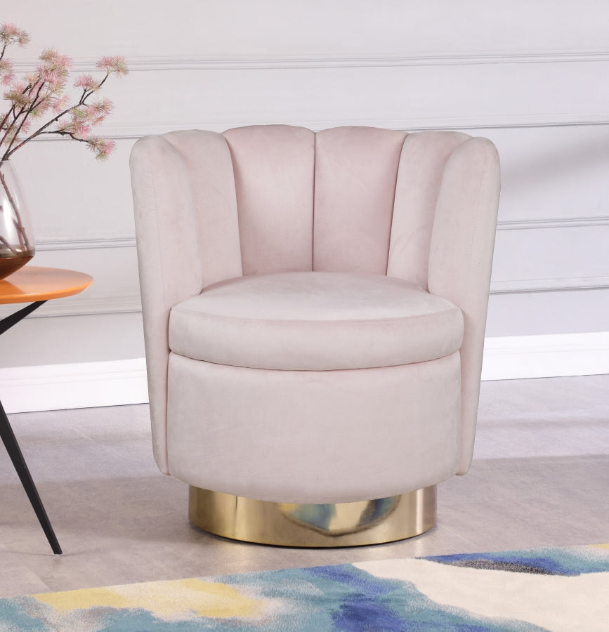 Chaise d'appoint en velours Lily