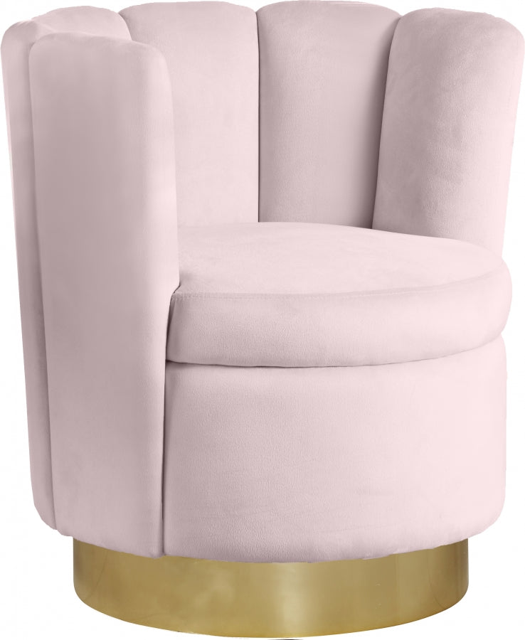 Chaise d'appoint en velours Lily