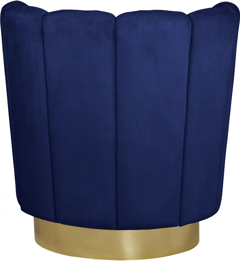 Chaise d'appoint en velours Lily