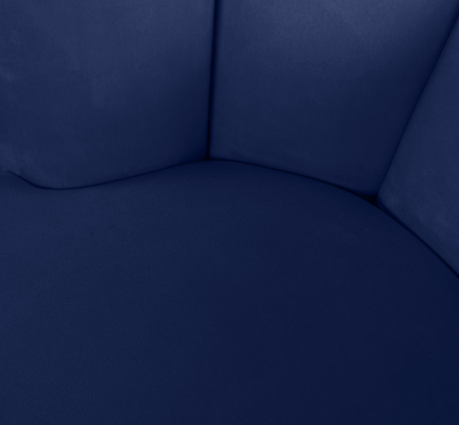 Chaise d'appoint en velours Lily