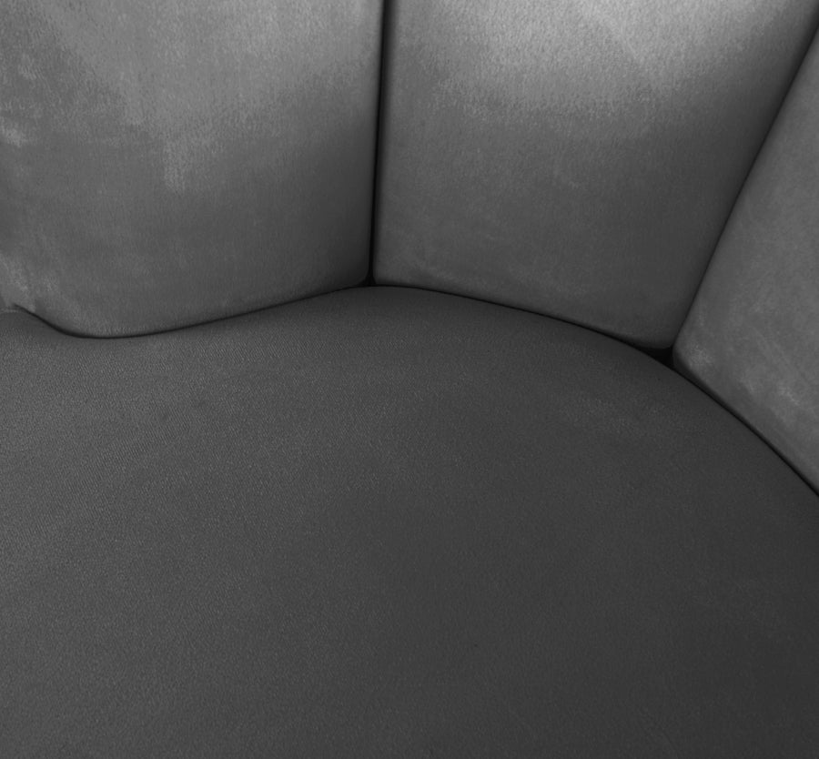 Chaise d'appoint en velours Lily