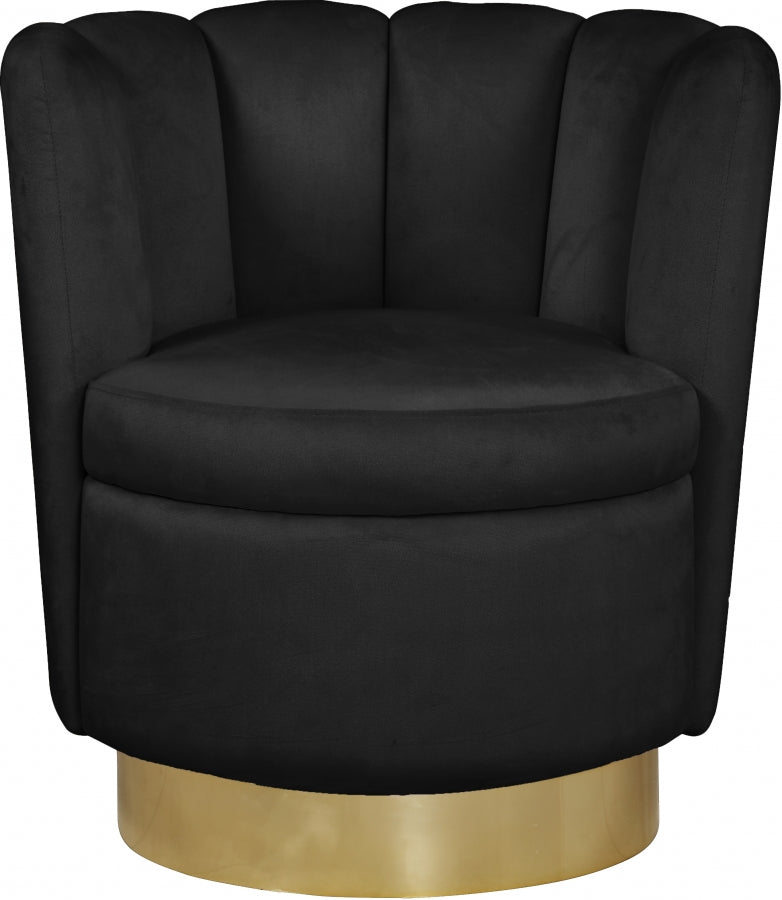 Chaise d'appoint en velours Lily