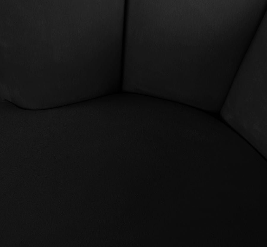 Chaise d'appoint en velours Lily