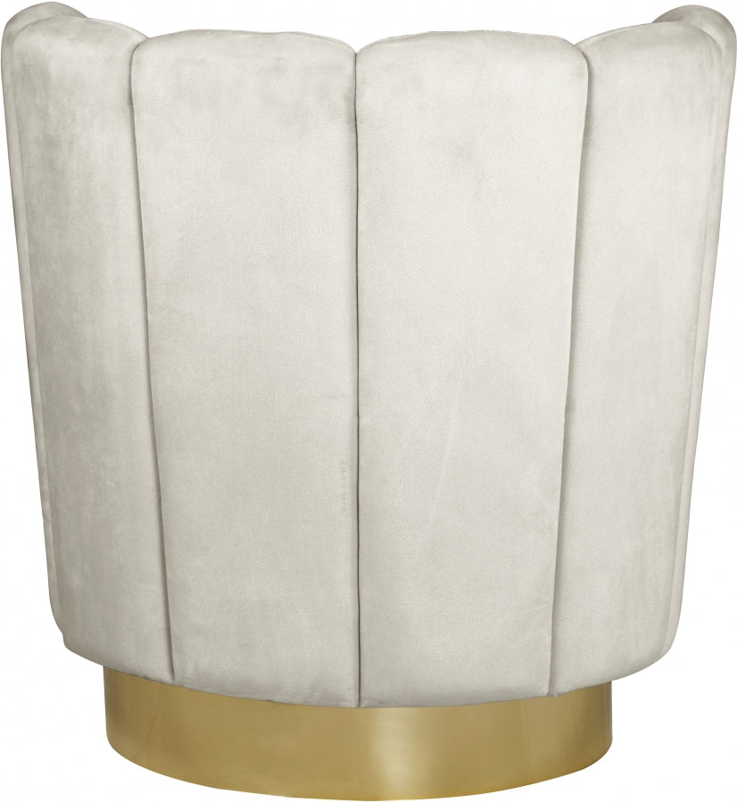 Chaise d'appoint en velours Lily