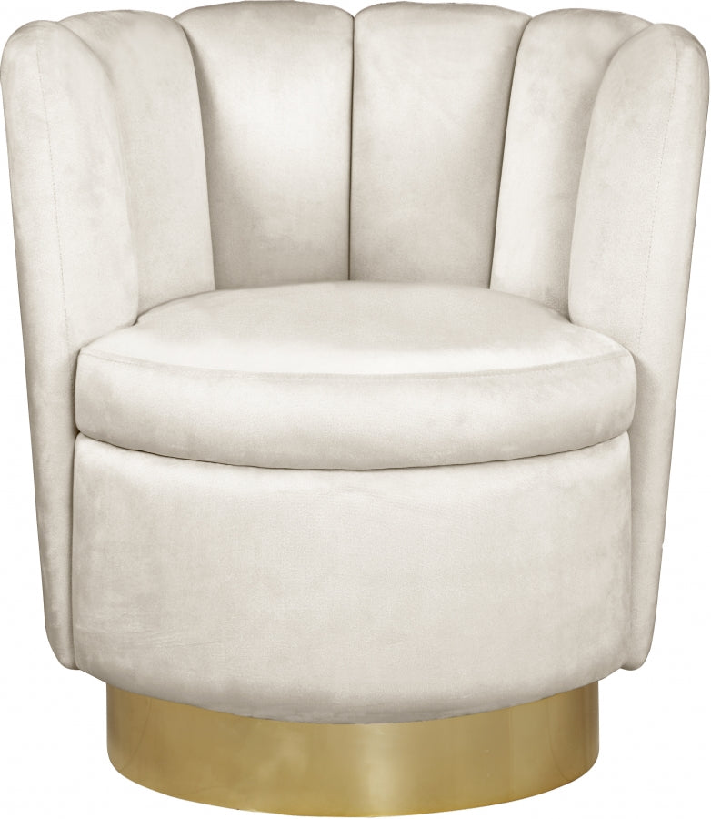 Chaise d'appoint en velours Lily