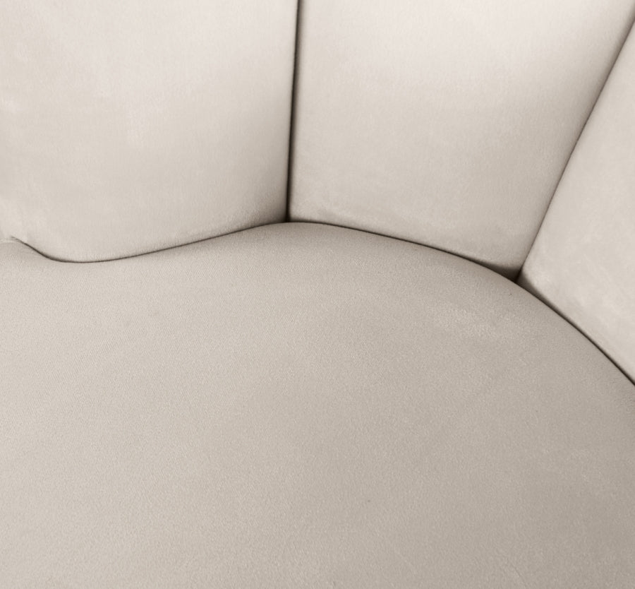 Chaise d'appoint en velours Lily